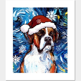 Boxer Santa Posters and Art